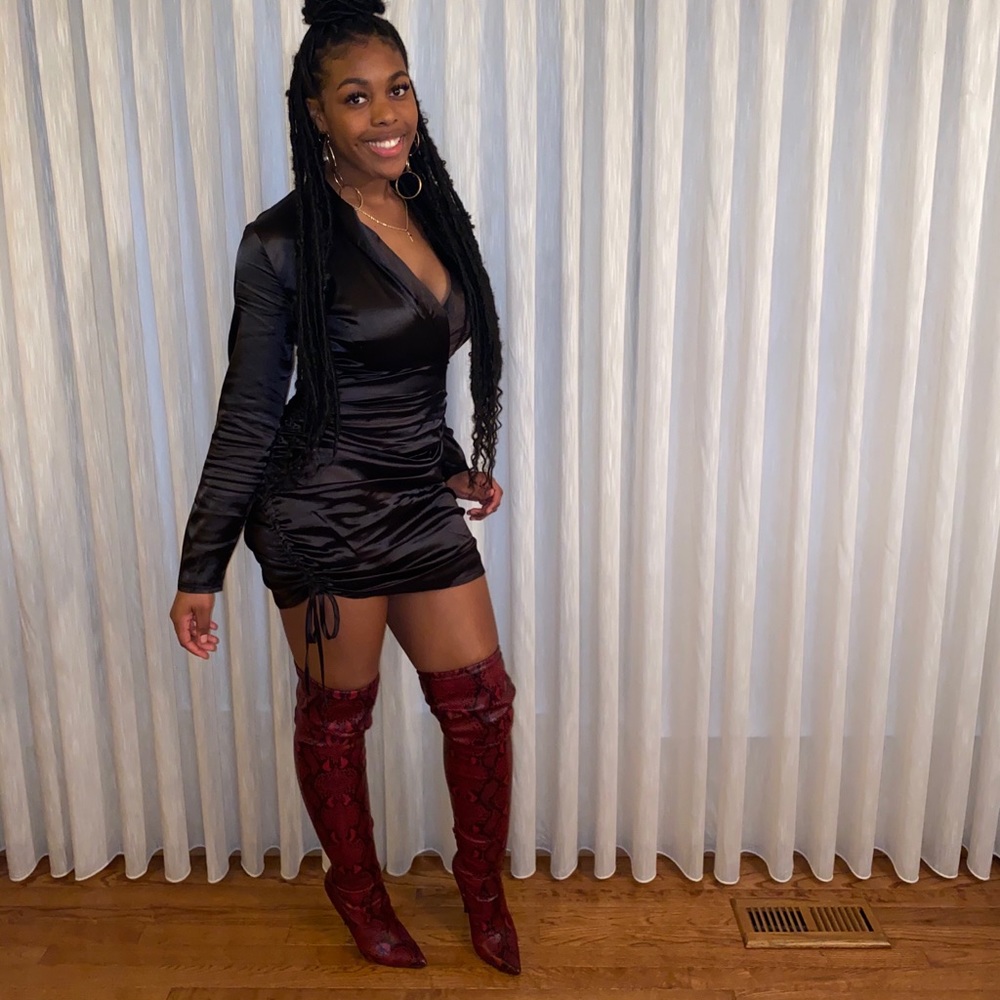 Steve Madden Demanding Red Snake Boot - image 1